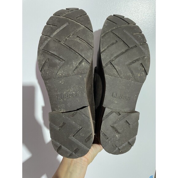 LL Bean East Point Leather Boots Womens 10 Brown Tek 2.5 Hiking Trail Camping - Picture 9 of 10